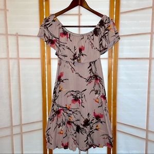 Kaileigh Off Shoulder Floral Dress